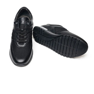 Men’s Black Genuine Leather Sports Shoes 3K1SA16450