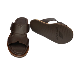 Men’s Brown Genuine Leather Slippers 4Y1FT64520