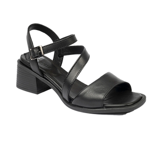 Women’s Black Genuine Leather Sandals 4Y2CS32480