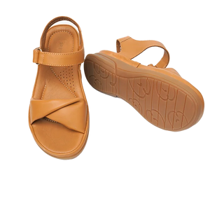 Women’s Tan Genuine Leather Sandals 4Y2FS33580