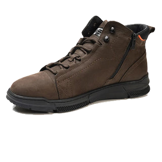Men’s Smoke Genuine Leather Sneaker Boots 3K1CB14361N