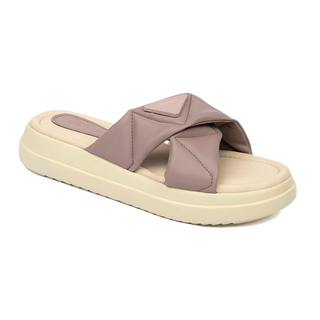 Women’s Lilac Genuine Leather Slippers 4Y2CT33511